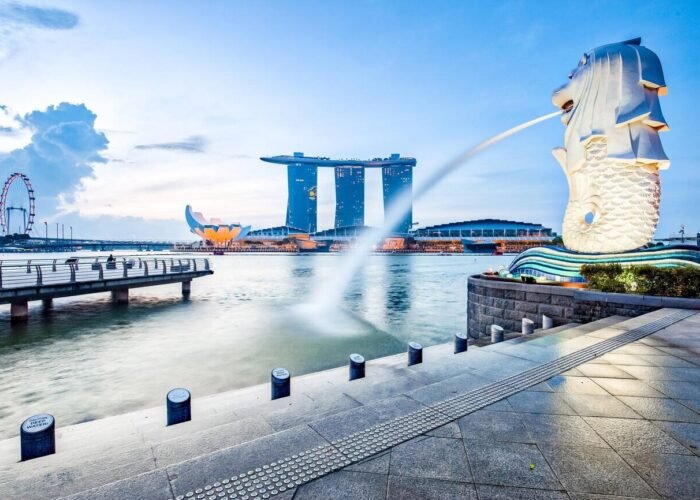 Singapore landmark skyline with sunrise Singapore Tour Package